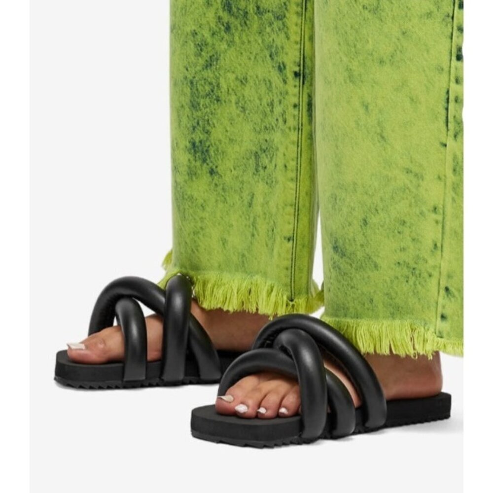 YUME YUME Tyre slide Sandals Black Size 8 US Approx. 10 in